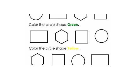 color and shape recognition worksheets