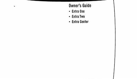 INFINITY ENTRA TWO OWNER'S MANUAL Pdf Download | ManualsLib