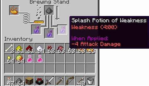 How to Make Splash Potion of Weakness in Minecraft