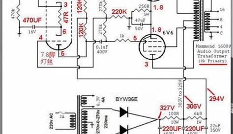 6v6 push pull amplifier schematic