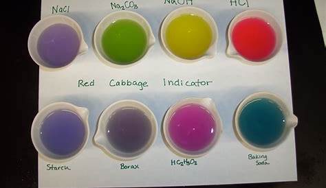 red cabbage indicator color chart