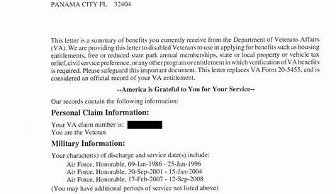 sample va disability claim letter