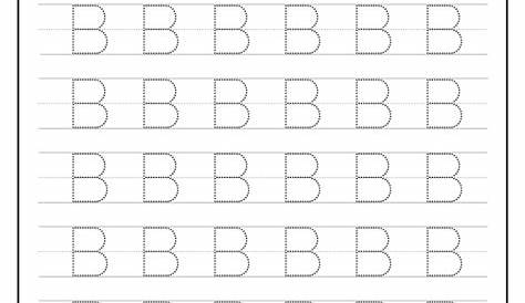 trace the letter b worksheet