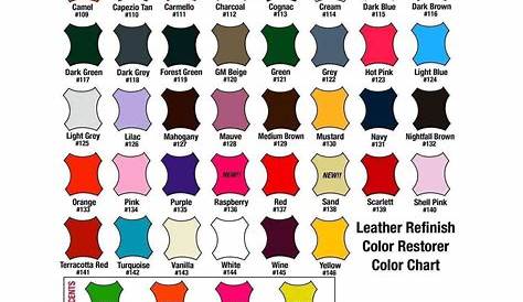 portland leather goods color chart