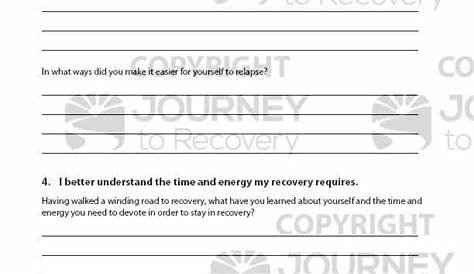 stages of relapse worksheets