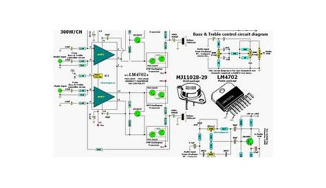 schematic circuit diagram of audio amplifier