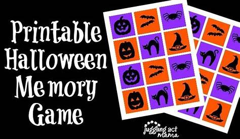 halloween memory game printable