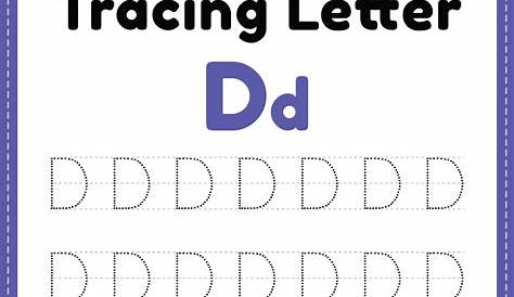 letter d tracing worksheets