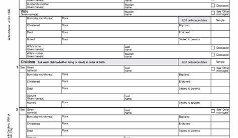 genealogy forms individual worksheets