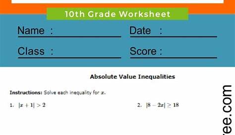 10Th Maths Worksheet : Maths Worksheets For Grade Cbse Practice Class