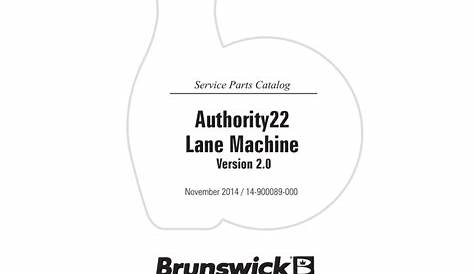 Authority22 Lane Machine Version 2.0 Service Parts Catalog | Manualzz