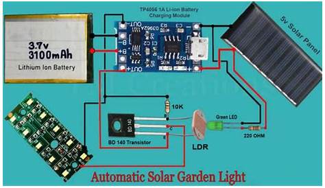garden solar light circuit diagram