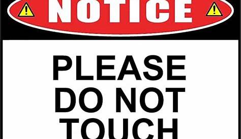 Amazon.com: please do not touch sign