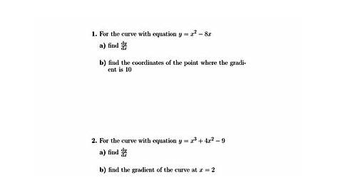 Calculus worksheet (with solutions) | Teaching Resources