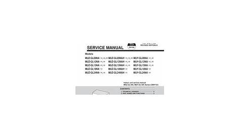 Mitsubishi electric MUZ-GL18NA Manuals | ManualsLib