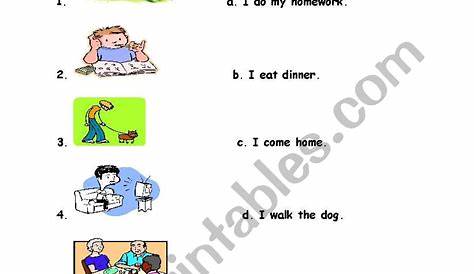 Daily routines - ESL worksheet by heyy