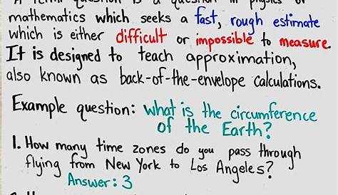 Fermi Questions. Source: University of Western Ontario… | by Danny