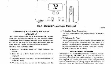 Carrier Performance Edge Thermostat Manual