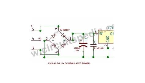 220/230v Ac To 12v/5v DC Regulated Power DC Converter Bridge Rectifier