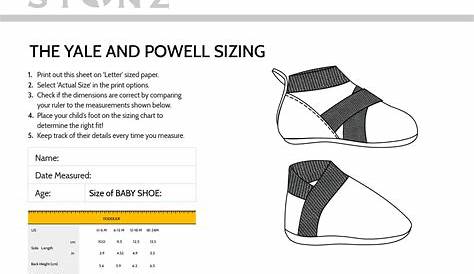 zappos printable shoe size chart