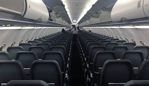 Frontier Airlines Airbus a320neo single class 186 seat passenger cabin
