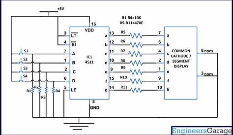 circuit diagram 7 segment display