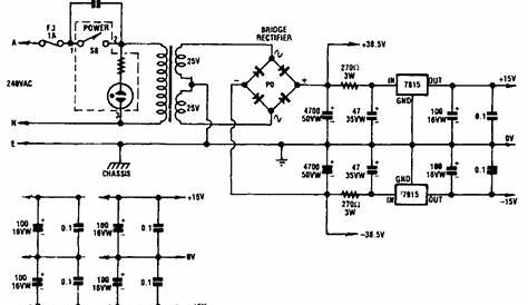 Twin Audio Amplifier Power Supply Circuit Diagram | Electronic Circuit