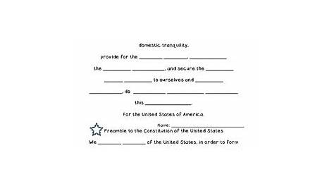 32 Preamble Fill In The Blank Worksheet - support worksheet