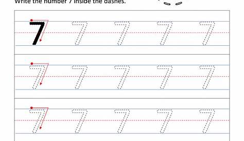 Kindergarten Printable Worksheets - Writing Numbers to 10