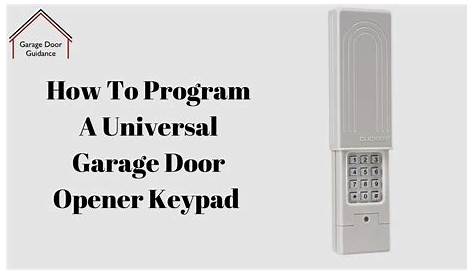 clicker keypad programming manual