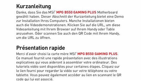 mpg b550 gaming plus manual