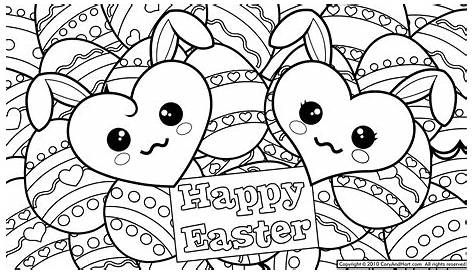5 Easter Eggs Coloring Pages Printable For Kids