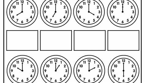 Elapsed Time To The Hour Worksheet