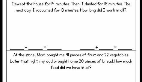 addition subtraction word problems 2nd grade