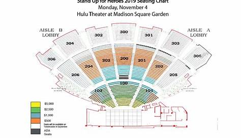 hulu theater at madison square garden seating chart