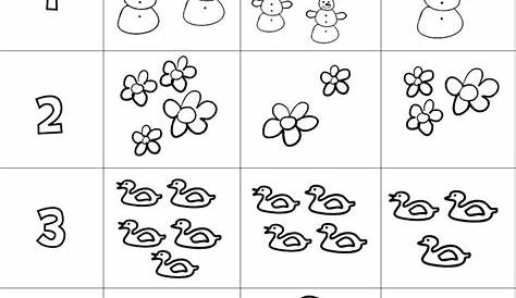 Pre K Number 4 Worksheets | Try this sheet