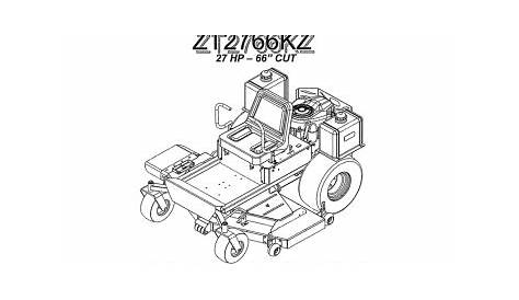 Swisher ZT2766KZ Zero-Turn Riding Lawn Mower Owner's Manual | Manualzz