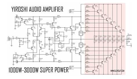 Super Power Amplifier Yiroshi Audio - 1000 Watt - Electronic Circuit