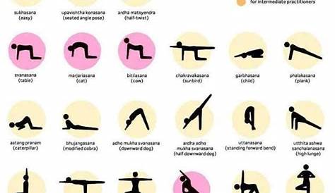 yoga poses printable chart