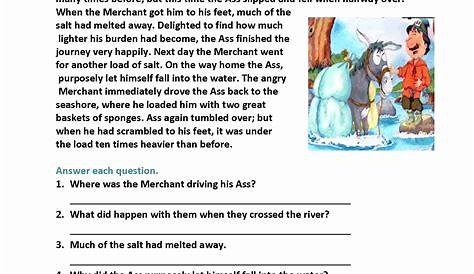 reading worksheets for 4th grade