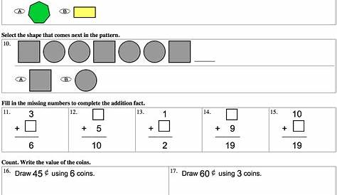 tests for 1st graders