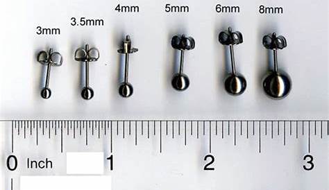 earring gauge size chart