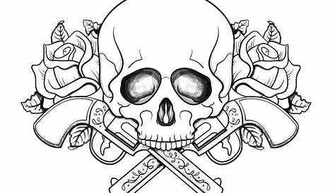 skull printable coloring pages