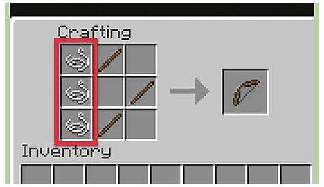 how to make bow and arrow minecraft