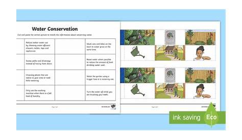 Water Conservation Worksheets for Kids | Primary Resources