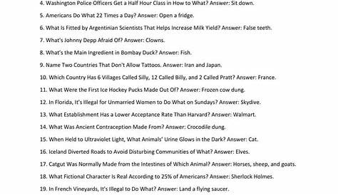 202 Best Funny Trivia Questions and Answers You Should Know – Mantelligence