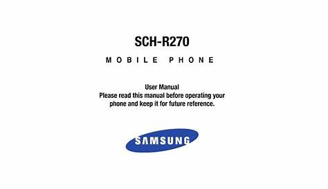 SAMSUNG SCH-R270 USER MANUAL Pdf Download | ManualsLib