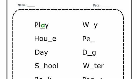 grade 1 spelling words worksheet