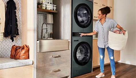 LG WashTower With Center Control Washer And Electric Dryer In Black