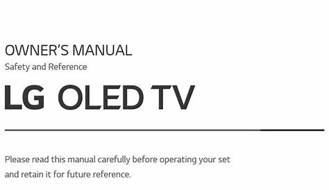 LG OLED55BXPDA OWNER'S MANUAL Pdf Download | ManualsLib